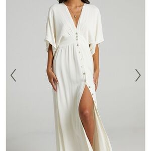 Showpo Cream Maxi Dress